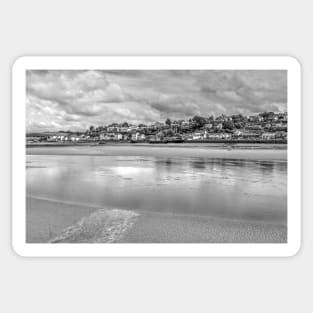 East the Water, Bideford, Devon, Monochrome Sticker